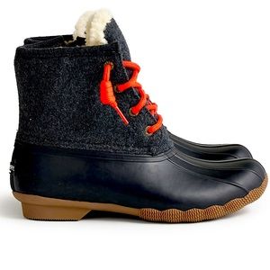 SperryXJCrew Shearwater flannel w shearling boot 9